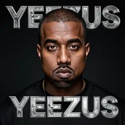 A reimagining of the album cover for Yeezus by Kanye West, digital art, extremely detailed, limited artifacts