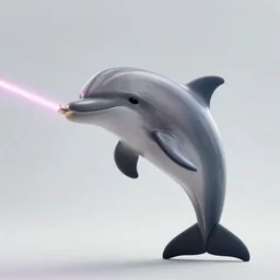 “ portrait of a dolphin in the style of how to train your dragon holding laser gun, with a black background, digital art, award winning, trending on art station, retro style ”