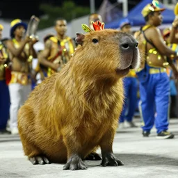 capybara in the brazilian carnival