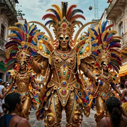 carnaval de barranquilla, comprehensive art, thorough details, intricate, artstation, atmosphere, highly detailed, symmetrical, craig mullins, cinematic, digital painting, deviantart, cinematic lighting, 4 k