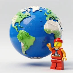 giant asteroid hits earth, lego version,