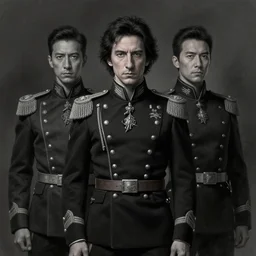 a portrait of john oliver standing next to adam driver, stoic, military uniform, fantasy, intricate, elegant, beautiful, highly detailed, charcoal, centered, dark, smokey, digital painting, artstation, concept art, smooth, sharp focus, illustration, art by krenz cushart and wenjun lin