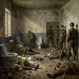 1 8 5 4 crimea, florence nightingale, army hospital in scutari, overcrowded, filthy, blocked drains, broken toilets, rats, crepuscular rays, wounded soldiers, sleep dirty floor, grimy walls, finely detailed perfect art, painted by greg rutkowski mengo yokoyari