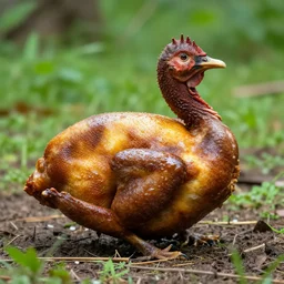 a wild turducken flourishing in it's natural habitat