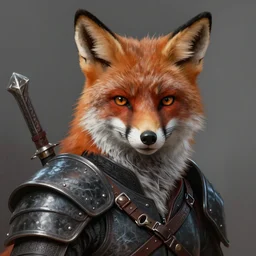 Fox from Witcher 3, half body portrait, videogame cover art, highly detailed, digital painting, artstation, concept art, smooth, detailed armor, sharp focus, beautiful face, illustration, art by Artgerm and greg rutkowski and alphonse mucha