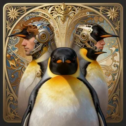 symmetry!! portrait of penguin in the style of horizon zero dawn, machine face, intricate, elegant, highly detailed, digital painting, artstation, concept art, smooth, sharp focus, illustration, art by artgerm and greg rutkowski and alphonse mucha, 8 k