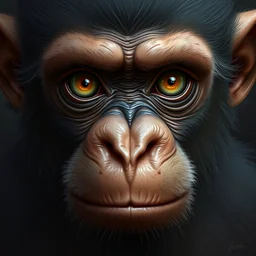 a portrait of an ape portrait, cute and adorable, pretty, beautiful, art portrait, matte fantasy painting, deviantart, super detailed eyes, super detailed, nose, super detailed, eyes, artstation, by jason felix by steve argyle by tyler jacobson by peter mohrbacher, cinematic