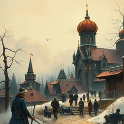 the farewell. highly detailed, digital painting, watercolor, soviet realism, engraving, artstation, concept art, smooth, sharp focus, vivid grunge, manga, illustration, unreal engine 5, 8 k, art by bilibin and kuvshinov and malevich and mucha