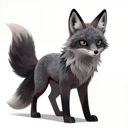 Dark Fox, trending on artstation, ultra detailed, 8k, character illustration by Greg Rutkowski, Thomas Kinkade.