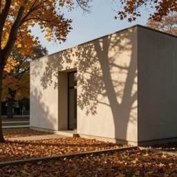 minimalist autumn architecture by atey ghailan ( ( and edward hopper ) )