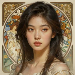 portrait of mei lee, intricate, highly detailed, ray tracing, digital painting, artstation, concept art, smooth, sharp focus, illustration, art by artgerm and greg rutkowski and alphonse mucha, 8 k