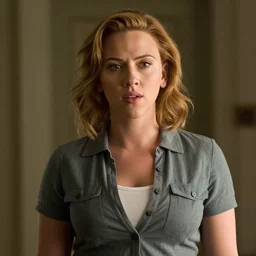 cinematic still of scarlett johansson as walter white in breaking bad tv series