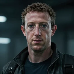 Mark Zuckerberg as a creepy futuristic Android , film still from The blade Runner 2049, hyperrealistic, highly detailed, depth of field, High definition, 8k,  octane render, artstation