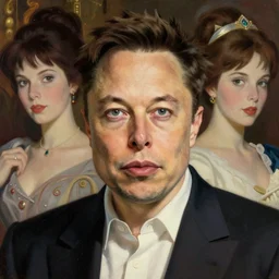 portrait of elon musk, close up shot, soft lighting, sub surface scattering, warm lights, super detailed, old money clothes, latvian belarusian finnish norwegian swedish glamour models, painting by sargent and leyendecker, studio ghibli, asymmetrical intricate elegant illustration hearthstone, by greg rutkowski by greg tocchini by craig mullins
