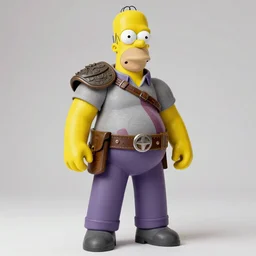 Homer Simpson as Kratos, brutal, detailed realistic, photorealistic, full body