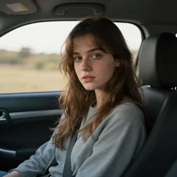 portrait of girl in car, 8 k uhd, unreal engine, octane render in the artstyle of finnian macmanus, john park and greg rutkowski