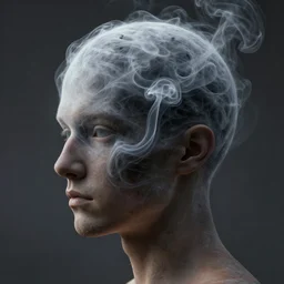my head is a smoke sphere. artwork, surrealist, metaphysical, metaphorical, symbolic art by cameron gray and greg rutkowski, trending on artstation, rendered in unreal engine, cgsociety, 8 k, sharp details, uhd