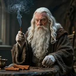 Gandalf smoking cinnamon