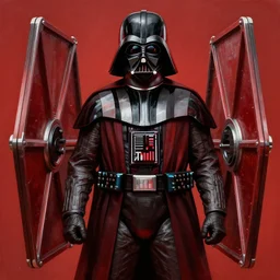 darth vader's tie advanced, concept art by doug chiang, cinematic, realistic painting, high definition, concept art, path tracing, high quality, highly detailed, 8 k, red colors, hyperrealistic, concept art
