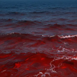ocean of blood, detailed, 8 k, trending on artstation, smooth, sharp focus artwork by mark arian, artgerm, mark keathley, greg rutkowski and alphonse mucha