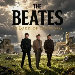 the beatles in lord of the rings, fantasy art style