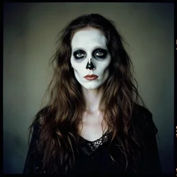 cinestill 5 0 d candid photographic portrait, goddess of death, by anne stokes