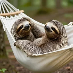 a nature photograph of adam driver as a sloth resting in a hammock in his garden, sharp focus, long focal length, brightly lit