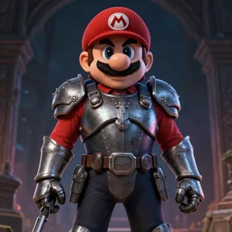 super mario in resident evil, unsettling horror, anime key visual, detailed armor, makoto shinkai, portrait