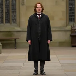 Photo of Emma Watson as Professor Severus Snape, full body shot