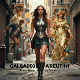 gal gadot, hyperrealistic full figure, bladerunner street alley, art of elysium by frank frazetta and by jeremy mann and by alphonse mucha, fantasy art, photo realistic, dynamic lighting, artstation, full figure poster, volumetric lighting, very detailed face, 4 k, award winning