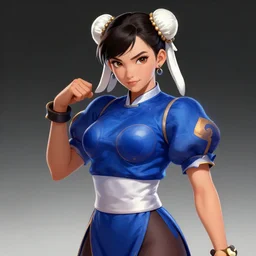 Chun li, digital art by Marco Bucci and Artgerm and Mark Arian