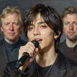 high quality character portrait oil painting of the singer Joji, George Miller, by Rembrandt, middle close up shot