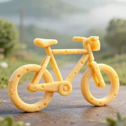 Bike made of cheese