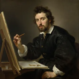 attractive male, painting by rembrandt