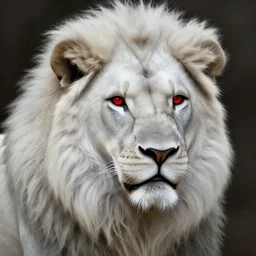 lion with white mane and red eyes. digital painting, detailed, 8 k, trending on artstation, smooth, sharp focus artwork by mark arian, artgerm, mark keathley, greg rutkowski