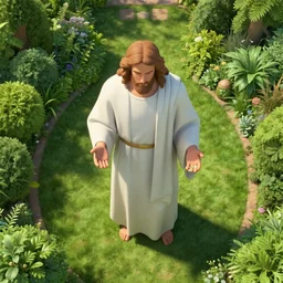 overhead perspective of God Looking Down Over the Garden of Eden