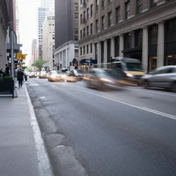 long exposure photo of new york street