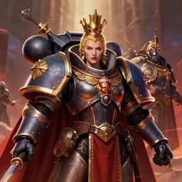 queen portrait heros warhammer 4 0 k horus heresy fanart - the primarchs emperor by johannes helgeson animated with vfx concept artist & illustrator global illumination ray tracing hdr fanart arstation zbrush central hardmesh 8 k octane renderer comics stylized
