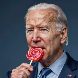 joe biden eating lollipop character portrait, concept art, intricate details, highly detailed photorealistic portrait in the style of adam hughes, seseon yoon, artgerm and warren louw