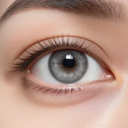 detailed 4k photo of a grey eye