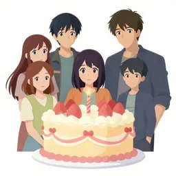 birthday cake vector art, shutterstock, behanced hd by lois van baarle, artgerm, helen huang, by makoto shinkai and ilya kuvshinov, rossdraws, illustration