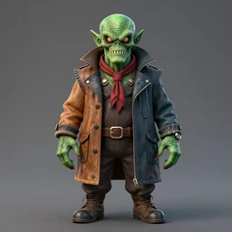 Cthulu emoji wearing eclectic clothes