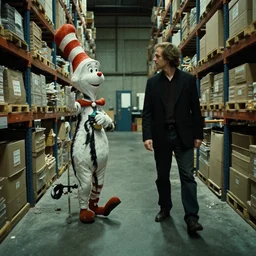 something broke into our warehouse, film still from the movie directed by denis villeneuve and david cronenberg with art direction by zdzisław beksinski and dr. seuss