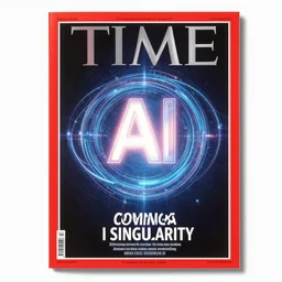 TIME magazine cover, the coming AI singularity, by Simon Stalenhag, 4k