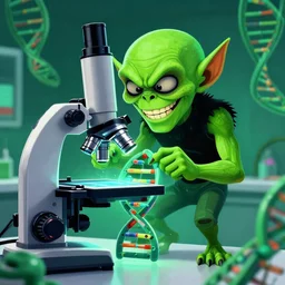 an electron microscope image of dna!!!!!, in the style of green goblin digital art, detailed, trending on artstation