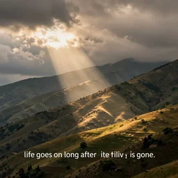 life goes on long after the thrill of living is gone.