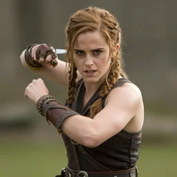 emma watson is a barbarian in combat