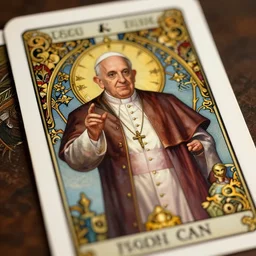 pope francis, wearing a suit, tarot card art, deep focus, d & d, fantasy, intricate, elegant, highly detailed, digital painting, artstation, concept art, matte, sharp focus, illustration, hearthstone, art by artgerm and greg rutkowski and alphonse mucha