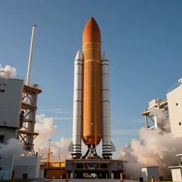 symmetry!! a photo of the launch of the space launch system rocket, sls launch, dslr, launch photo, evening hours, houdini, volume rendering, vdb, octane render, redshift render, arnold render, unreal engine, fumefx, intricate, elegant, highly detailed, digital painting, artstation, concept art, smooth, sharp focus, illustration, art by pixar, 8 k