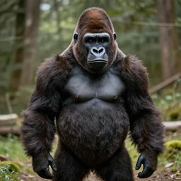 Karl Pilkington wearing a gorilla suit